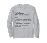 Receptionist medico Definizione di lavoro personalizzato divertente Maglia a Manica