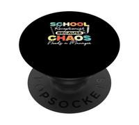 Receptionist scolastico perché il caos ha bisogno di un manager Admin Crew PopSockets PopGrip Adesivo