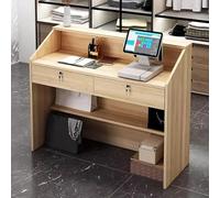 Receptionist Scrivania con cassetto chiudibile a chiave, bancone di servizio per front office, salone di bellezza, checkout, 60 x 38 x 92 cm
