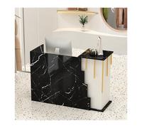 Receptionist - Scrivania trapezoidale aggiornata con bancone frontale, tavolo receptionist da 79,8 cm, per ufficio e uso aziendale, design moderno, mobili professionali per spazi di lavoro