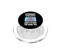 Receptionist veterinario divertente dicendo traffico aereo della clinica PopSockets PopGrip per MagSafe