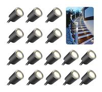 Recessed LED Deck Light Kits with Black Protecting Shell φ32mm,SMY In Ground Outdoor Landscape Lighting IP67 Waterproof,12.