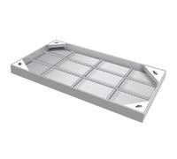 Recessed Stainless Steel Manhole Cover Rectangular, Invisible Decoration Septic Tank Lid, Multifunctional Metal Inspection And Base for Yard, Pavement(50x55cm)
