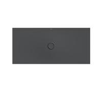 Bette Piatto doccia a pavimento con supporto piatto doccia minimo e GlazePlus 5838, 150x70 cm, Colorazione: corvo - 5938-400PLUS,T1