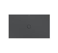 Piatto doccia a pavimento Bette con supporto vassoio minimo e antisdrucciolo Pro 5801, 140x80cm, Colorazione: corvo - 5801-400AE,T1