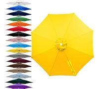 Rechange Telo Per Ombrellone 2.7m/3.0m/3.5m Tettoia Di Ricambio Per Ombrellone A 6/8 Stecche, Copertura Di Ricambio Per Parasol Da Giardino Piscina(Yellow,8Ribs: 2.7m/8.8ft)