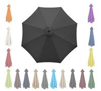 Rechange Telo Per Ombrellone 6/8 Stecche, Resistente/impermeabile/ Lavabile Tettoia Di Ricambio Per Ombrello Per Cortile, Giardino, Spiaggia(Gray,8 RIBS: 270CM/8.8FT)