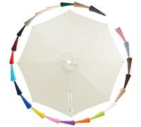 Rechange Telo per Ombrellone da Giardino 8 Stecche 200-350cm Protezione UVs