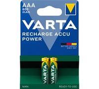 BATTERIE RICARICABILI VARTA AAA 2PZ MINI STILO 1.2 V 800MAH RIC8 COD. 56703 HR03 NI/MH RECHARG ACCU POWER