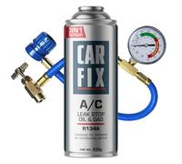 recharge clim r134a, recharge climatisation voiture r134a, kit recharge clim voiture r134a - 1 bomboletta di refrigerante 3in1 r134a e tubo flessibile con manometro, 235 g