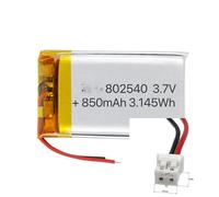 Rechargeable 3.7V 850mAh 802540 Polymer Ion Battery For