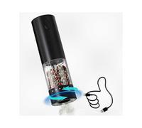 Rechargeable Battery Powered Pepper and Salt Grinder Mill 70ml with LED Light and Adjustable Coarseness in White