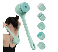 Rechargeable Body Scrubber, Waterproof Shower Brush, Back Body Scrubber, Double Handle Body Brush, Bath Brush, Waterproof Electric Body Brush for Spa-Like Exfoliation