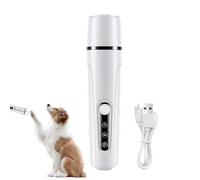 Rechargeable Dog Nail Grinder, Cat Paws Trimmer, Quiet Design Pet Grooming Tool, PVC Material, Portable Size, Perfect For Grooming Pets, (6 Inches, White, 1 Pack)