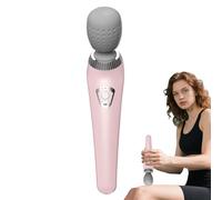Rechargeable Electric Massager Wand - Handheld Vibration Muscle Relaxation Tool, Portable Ergonomic Travel Massager | For Neck Shoulder Back Leg & Foot Daily Wellness & Stress Relief