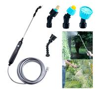 Rechargeable Electric Sprayer, Portable Garden Sprayer with 2/4 Mist Nozzles, Powerful Battery-Powered Sprayer with Telescopic Handle, Irrigation Tool for Garden Lawns, Weeds & Plants