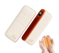 Rechargeable Hand Warmer Split Design - USB Digital Display Fast Heat | Portable 2 Piece Set, for Commute, Outdoor & Travel Use