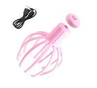 Rechargeable Head Massager, Electric Scalp Scraper, Octopus Scruncher with 12 Fingers, Portable Relaxation Tool, Ideal for Stress Relief, Home, Office,5.04x5.04x7.28in