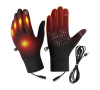 Rechargeable Heated Gloves - USB Plug-In Windproof Hand Warmer Mittens | Touchscreen Heated Work Gloves for Men Women Sports Cycling Skiing Motorcycle Riding