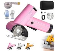 Rechargeable High-Speed Cardboard Cutter, 2026 New Cordless Electric Scissors with LED Light & Safety Lock, 4V Powerful Fabric Scissors, for Cardboard, Carpet, Fabric, Leather Cutting (Pink)