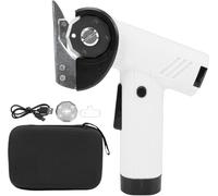Rechargeable High-Speed Cardboard Cutter, Cordless Electric Scissors with LED Display, Cardboard Cutter with 2 Blades, for Cuts Cloth, Leather, Carpet(White)