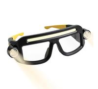 Rechargeable Hiking Headlamp, LED Waterproof Headlight Glasses Style, Hands Free Bright Beam Adjustable Comfort Strap Lightweight Sturdy Lighting for Night Cycling Running Camping Work Outdoor Use