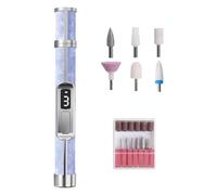 Rechargeable Nail Drill - 3 Speed Polisher for Fingernails, Toenail Care with Callus Removing Function, Portable File for Women, Men, Girls, Beginners, Salon, Travel, Outdoor, White Constructi