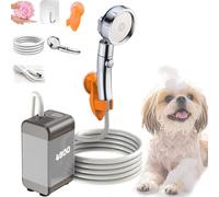 Rechargeable Portable Shower for Camping, Portable Shower with Pump - Smart Temperature Display, Temperature Digital Display, for Camping, Rv, Outdoor Pet Bathing (4800mAh)