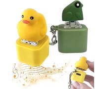 Rechargeable Quacking Duck Keychain - Duckeys Croaking Sound Fidget Toy, Fidget Toys Adults with Colorful Lights, Fun & Portable Anxiety Relief Toy (A+B)