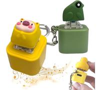 Rechargeable Quacking Duck Keychain - Duckeys Croaking Sound Fidget Toy, Fidget Toys Adults with Colorful Lights, Fun & Portable Anxiety Relief Toy (B+C)