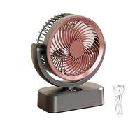 Rechargeable Table Fan - Digital Display Blower, Desk Fans for Airflow Regulation, Robust Ventilation Piece, Interior Climate Item with Integrated Wall Mounting Slot, Refreshment Unit for Bedroom