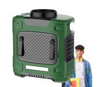 Rechargeable Waist Clip Fans, Shirt Fan with LED Light, Green, Orange, Multifunctional Hot-Weather Must-Have, Hands- Wearable Cooling, for Sports, Traveling, Hiking
