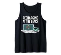 Recharging At The Beach Low Battery Crab Phone Canotta