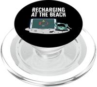 Recharging At The Beach Low Battery Crab Phone PopSockets PopGrip per MagSafe
