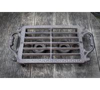 Rechaud fornello rettangolare ghisa marrone antico piano riscaldante...