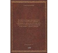 Recherches sur quelques questions relatives à la septicémie : mémoire lu à l'Académie de médecine le