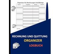 Rechnung und Quittung Organizer Logbuch: Tracker-Logbuch ist ein praktisches Werkzeug für alle, die ihre Einnahmen und Ausgaben für ein kleines ... möchten Format 8,5 x 11 Zoll mit 120 Seiten
