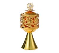 Rechory Bruciatore di incenso a carbone, in ferro arabo, decorazione per meditazione per tempio, chiesa, famiglia, amici, casa, cerimonia, patio, aromaterapia, campagna all'aperto