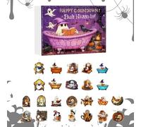 Rechory Calendario per conto alla rovescia di Halloween, con ciondolo per Halloween e conto alla rovescia, in acrilico, 2D, ornamento per scena fantasma, scenografia, per albero, famiglia