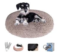 Rechteckig Cuccia Gatto Cane Interno Morbida, Sfoderabile Animale Domestico Cuscino Peluche Donut Antiscivolo Lavabile Interno Letto Peluche Ultra-Morbido- Beige Brown|| Ø80/31in(XL)