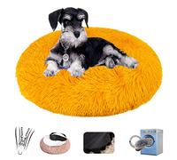 Rechteckig Cuccia Gatto Cane Interno Morbida, Sfoderabile Animale Domestico Cuscino Peluche Donut Antiscivolo Lavabile Interno Letto Peluche Ultra-Morbido- Golden|| Ø100/39in(3XL)