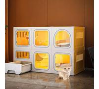 Recinti per Gatti All'aperto Gabbia per Gatti di Grande Spazio Casa per Gatti Multiuso di Lusso Recinto per Gatti da Interno in Legno per Uso Esterno E Interno, 45718
