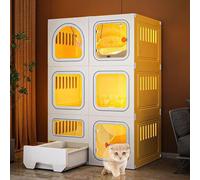 Recinti per Gatti All'aperto Gabbia per Gatti di Grande Spazio Casa per Gatti Multiuso di Lusso Recinto per Gatti da Interno in Legno per Uso Esterno E Interno, 45691