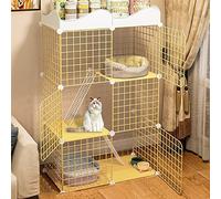 Recinti per gatti Gabbia Box Cassa Cuccia, Gabbia for animali fai da te con lettiera a più livelli multicolore, diverse misure(7539119cm)