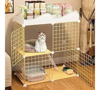 Recinti per gatti Gabbia Box Cassa Cuccia, Gabbia for animali fai da te con lettiera a più livelli multicolore, diverse misure(753983cm)
