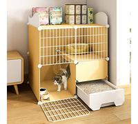 Recinti per gatti Gabbia Box Cassa Cuccia, Gabbia for animali fai da te con lettiera a più livelli multicolore, diverse misure(754985cm-yellow)