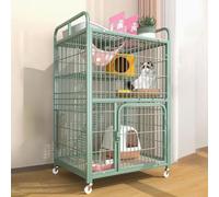 Recinti per gatti Gabbia Box Cassa Cuccia, Gabbia for gatti da interno Catio con ruote, coperchio superiore, ripiano portaoggetti, serratura, verde, diverse misure(70x55x112cm)
