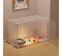 Recinti per gatti Gabbia Box Cassa Cuccia, Gabbia for gatti, recinto for piccoli animali, bianca, diverse misure(75x39x47cm(B))