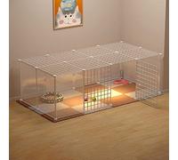Recinti per gatti Gabbia Box Cassa Cuccia, Gabbia for gatti, recinto for piccoli animali, bianca, diverse misure(147x75x47cm)