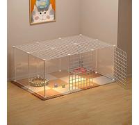 Recinti per gatti Gabbia Box Cassa Cuccia, Gabbia for gatti, recinto for piccoli animali, bianca, diverse misure(111x75x47cm(B))